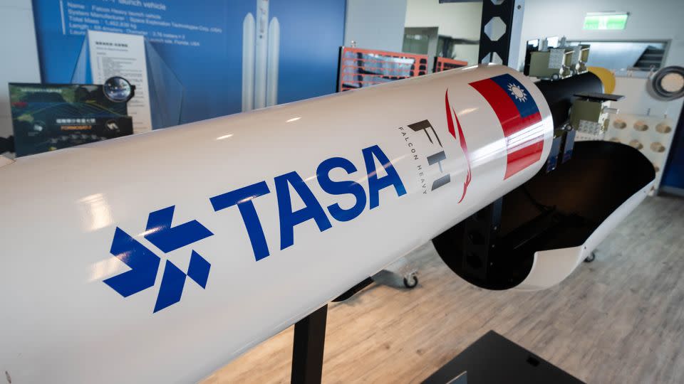 Un modelo de cohete en desarrollo en la Agencia Espacial de Taiwán el 5 de marzo de 2024 en Hsinchu, Taiwán. -John Mees/CNN