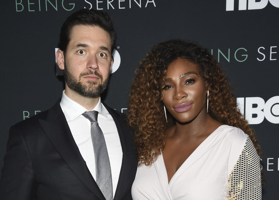 Serena Williams’ husband, Alexis Ohanian, was not happy with a study in the New York Times. (AP Photo)