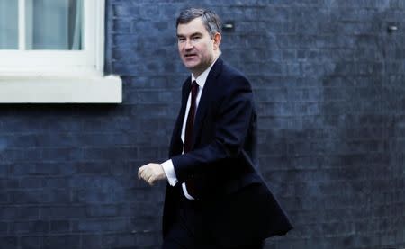 FILE PHOTO: Britain's Secretary of State for Justice David Gauke is seen outside of Downing Street in London, Britain, February 19, 2019. REUTERS/Peter Nicholls