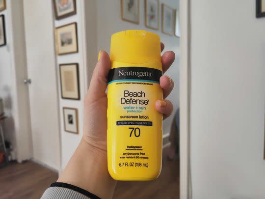 Neutrogena's highly-rated SPF 70 Beach Defence sunscreen is perfect if you're going on holiday (though I'm so pale I use it every day). It's 21% off!