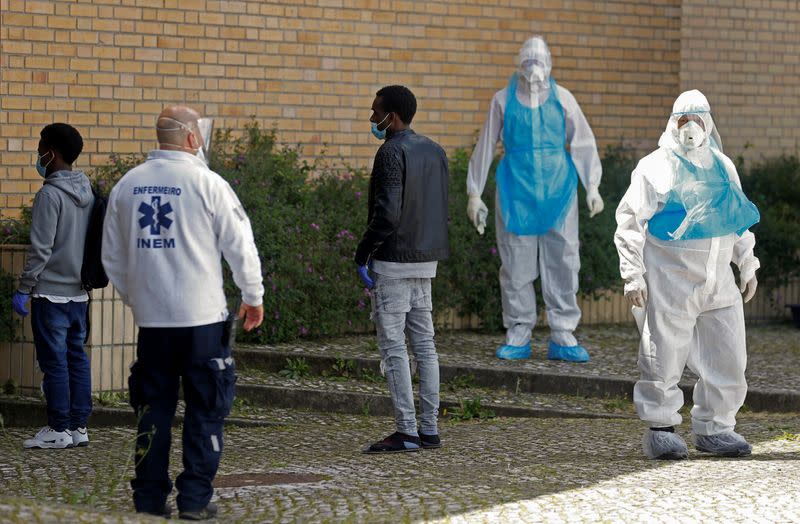 FILE PHOTO: The spread of the coronavirus disease (COVID-19) in Lisbon