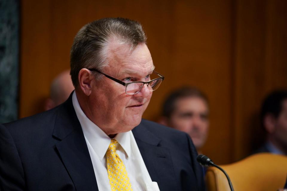 PHOTO: Senator Jon Tester, a Democrat from Montana and chairman of the Senate Appropriations Subcommittee on Defense, during a hearing in Washington, D,C., May 8, 2024.  (Allison Robbert/Bloomberg via Getty Images, FILE)