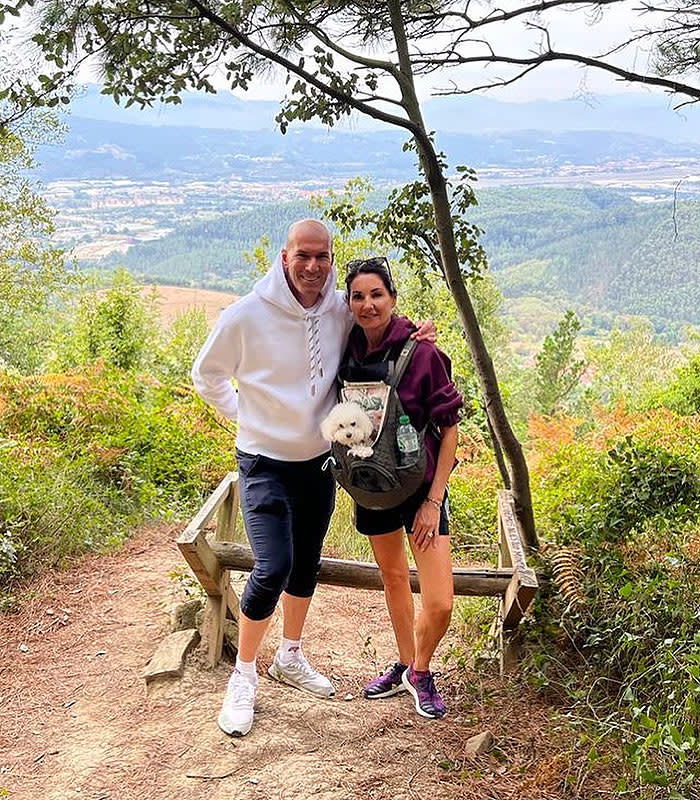 Zidane y su mujer Veroniqué 