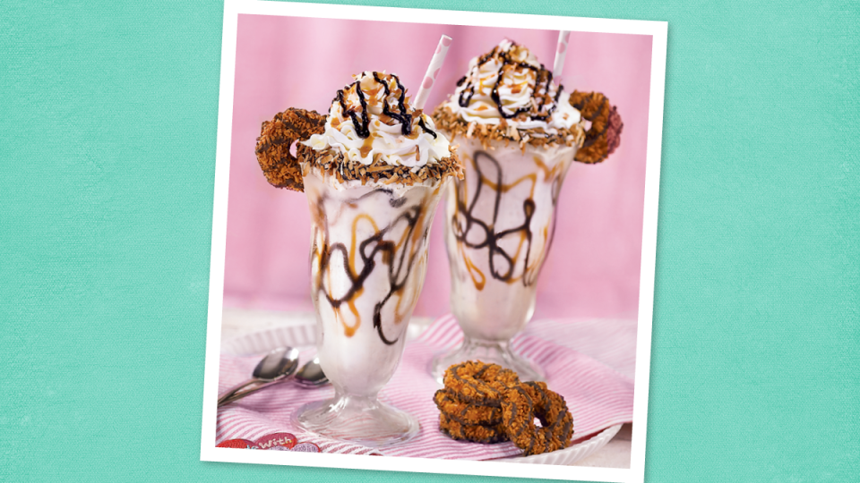 Chocolate Caramel Coconut Milkshake (Girl Scout cookie recipes)