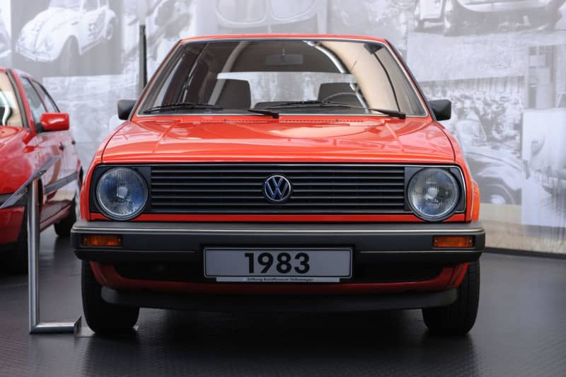 Volkswagen is displaying several classic versions of the Golf, including the familiar Golf II of the 1980s, in its "Automuseum" in Wolfsburg. Peter Steffen/dpa