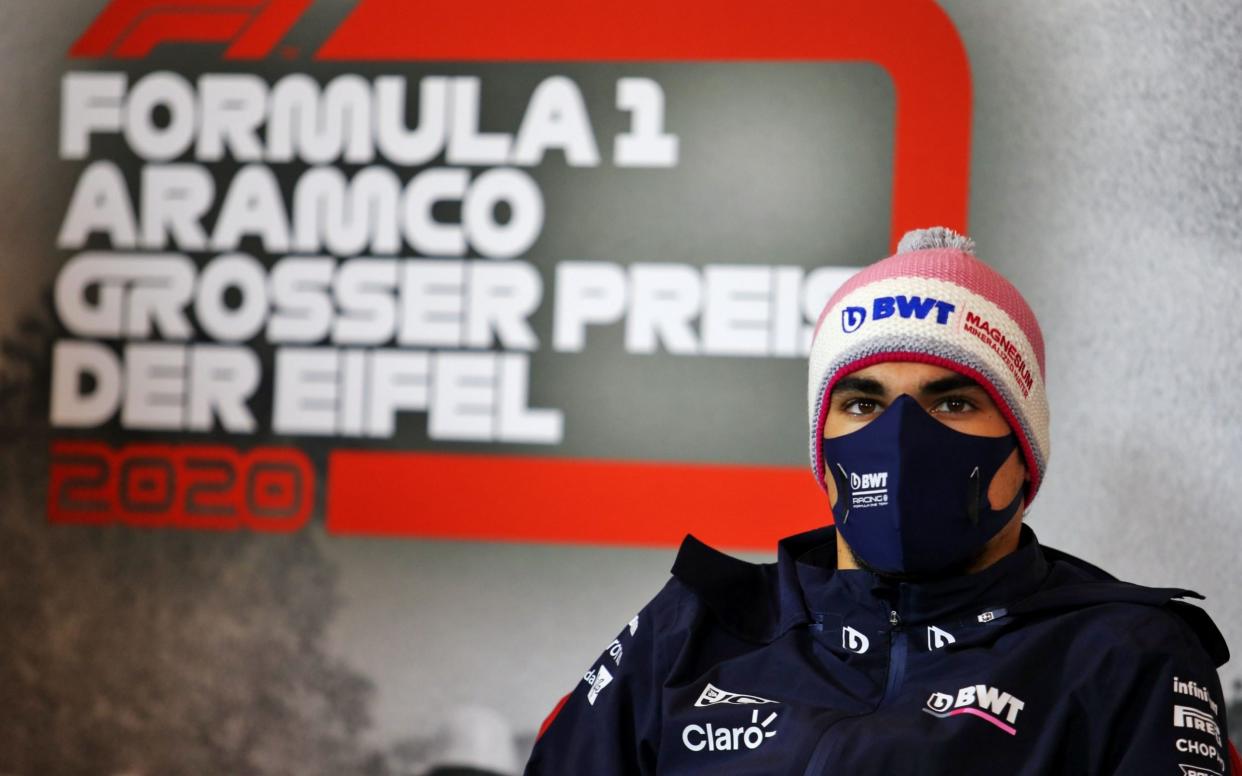  Racing Point's Canadian driver Lance Stroll during the drivers' press conference for the Formula One Eifel Grand Prix  - AFP