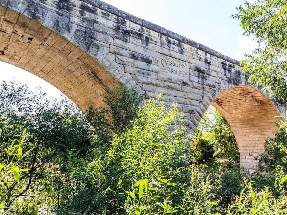 The Clements Stone Arch Bridge.