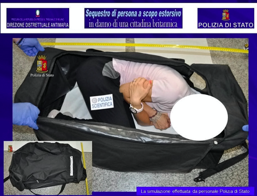 An Italian police reconstruction of the alleged kidnapping (Picture: Rex)