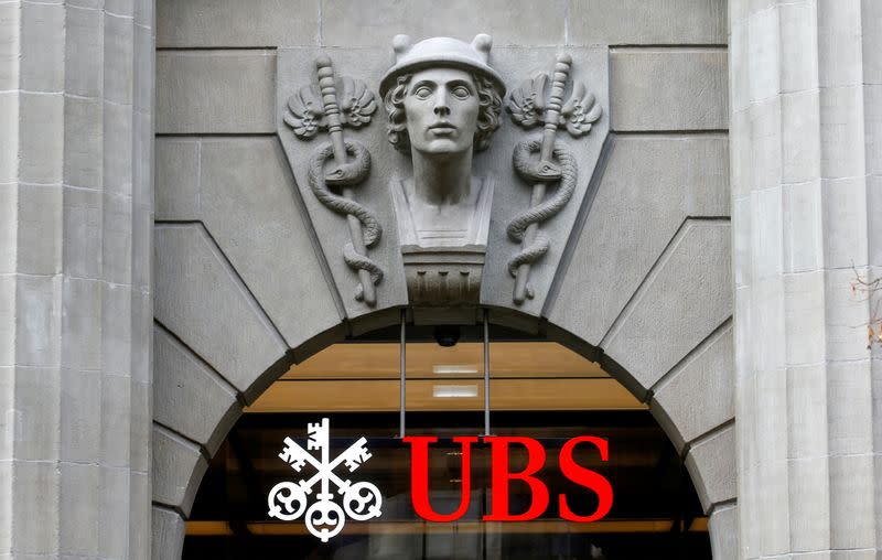 FILE PHOTO: FILE PHOTO: The logo of Swiss bank UBS is seen in Zurich