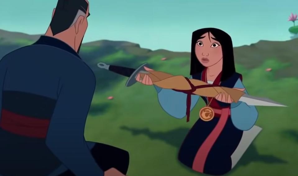 mulan with her sword