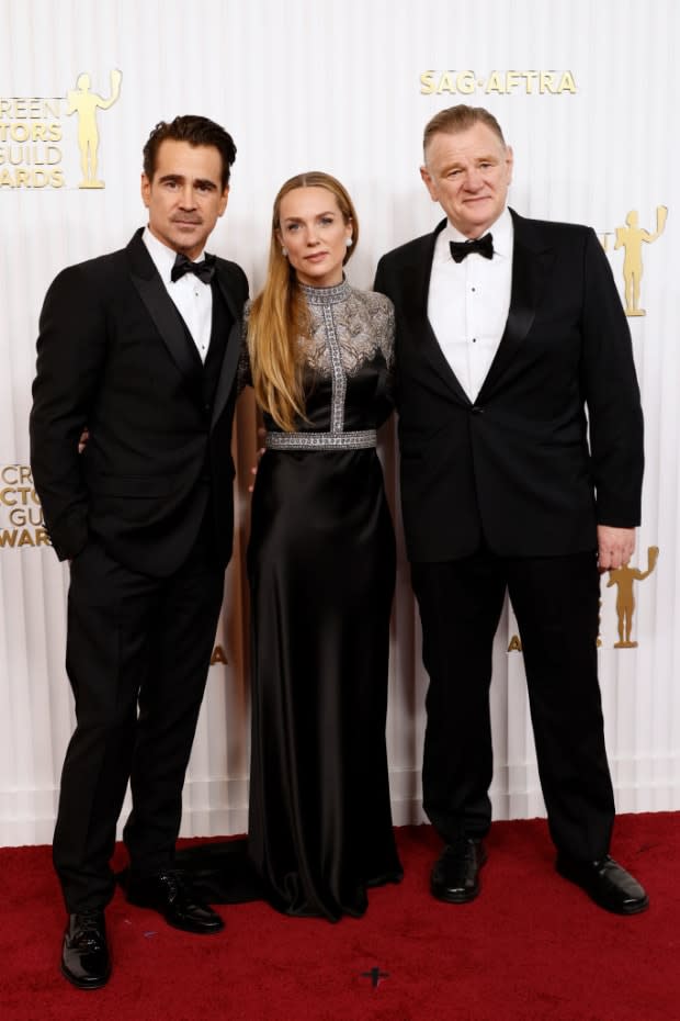 <p> Colin Farrell, Kerry Condon, and Brendan Gleeson</p><p>Photo by Frazer Harrison/Getty Images</p>