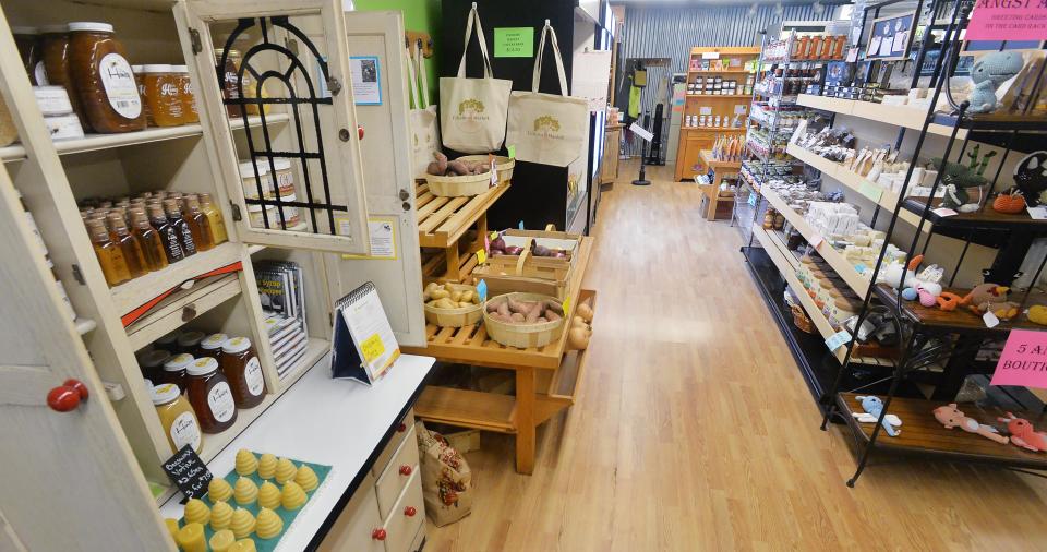 A section of the Edinboro Market is shown in Edinboro on Nov. 2, 2023. Lifelong Edinboro resident Curtis Hals and his partner Marti Martz recently won a grant enabling them to quadruple the size of their business, which sells local food and other products.