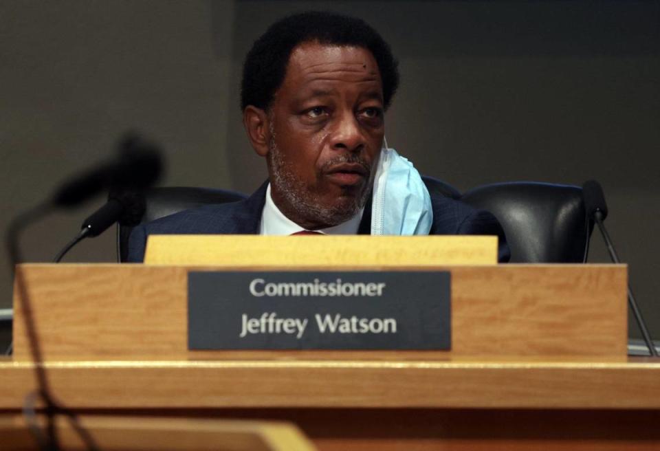 Commissioner Jeffrey Watson attends the Miami City Commission meeting Monday, Sept. 13, 2021.