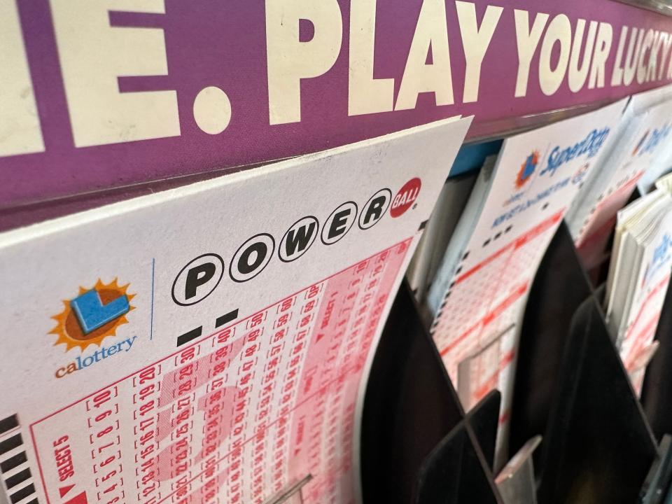 Powerball lottery station.