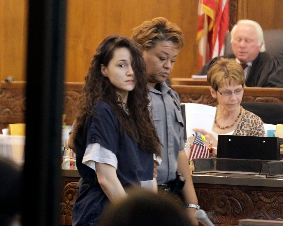 Angelica Belen on the day of her of sentencing before Judge Jeffrey Wagner