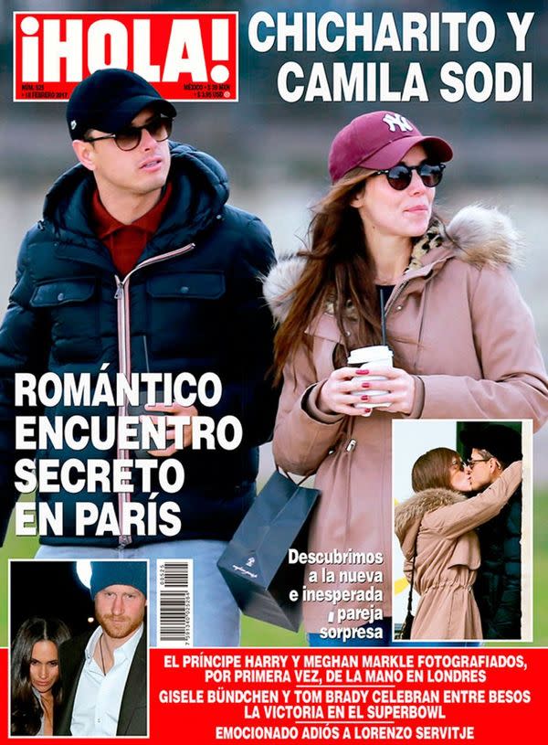 Chicharito Hernández y Camila Sodi, a los besos y abrazos en París