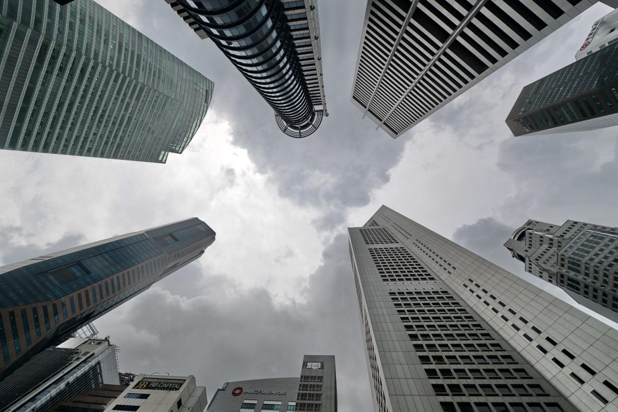 Skyscrapers in Raffles Place, the financial district of Singapore. (AFP via Getty Images file photo)