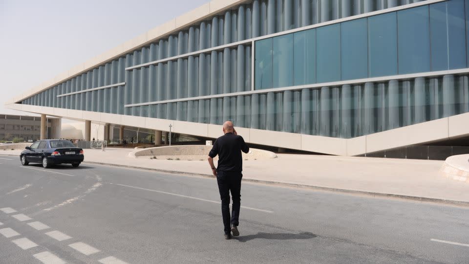 Koolhaas outside the Qatar National Library. "Every single building is so much work," he said. "I’m not saying that as a victim, but it’s so much work.” - Courtesy OMA