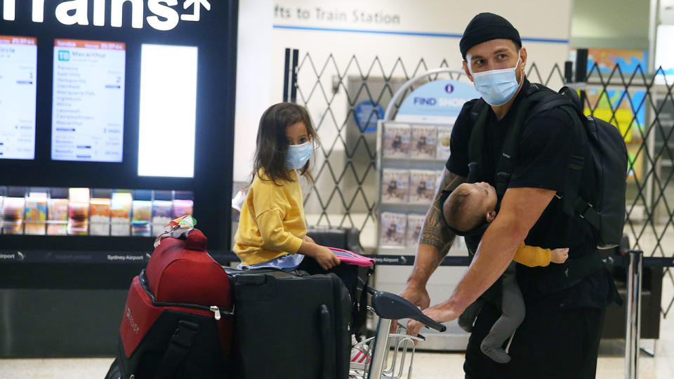 Sonny Bill Williams touched down at Sydney airport last week after flying out from the UK. Pic: Getty