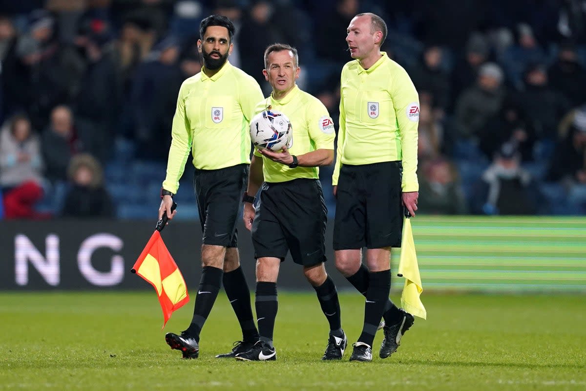 Bhupinder Singh Gill (left) will be assistant referee for Southampton’s Premier League clash with Nottingham Forest on Wednesday (Nick Potts/PA) (PA Archive)