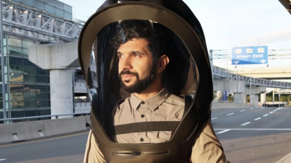 Futuristic face shield