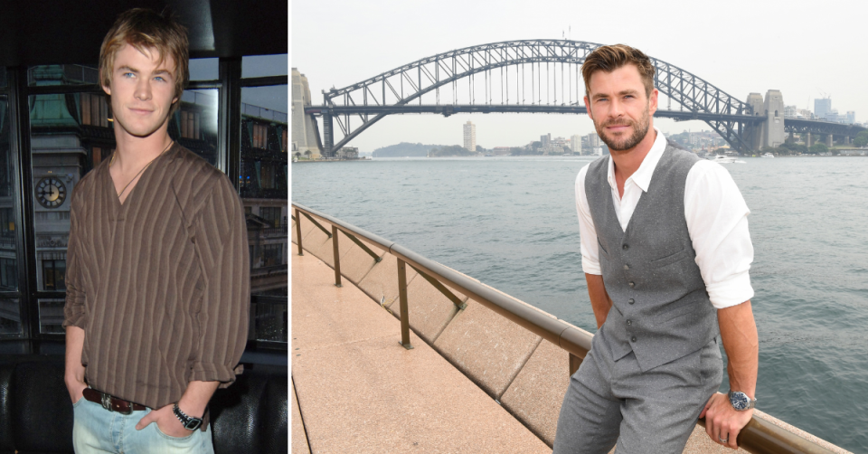 Chris Hemsworth at the Sydney Opera House on on a red carpet