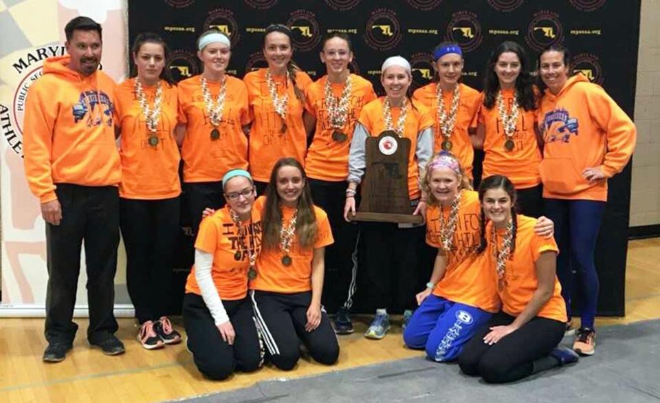 Boonsboro's girls cross country team won the 2017 Maryland Class 1A state title at Hereford High School.