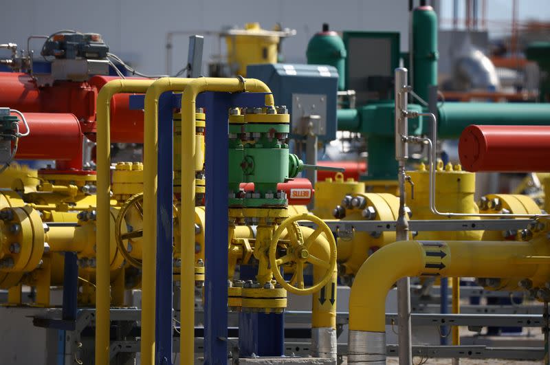 Gas installation is pictured at the Cavern Underground Gas Storage (CUGS) Kosakowo facility, near Debogorze