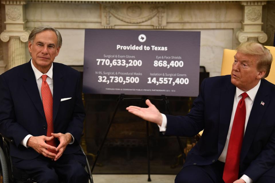 greg abbott texas governor president donald trump coronavirus