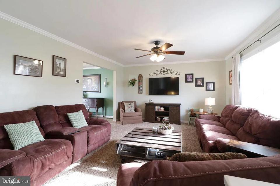 A view of the living room inside the home at 132 Steeplechase Drive in Pleasant Gap. Photo shared with permission from home’s listing agent, Ryan Lowe of RE/MAX Centre Realty.