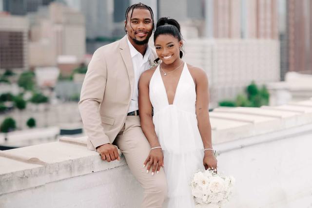 Simone Biles wore four Galia Lahav wedding gowns