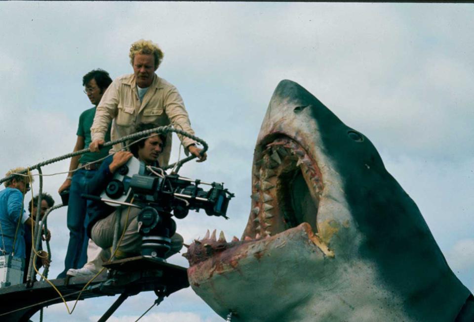 Making of "Jaws": Steven Spielberg and Bruce the shark. Contributed by Academy of Motion Picture Arts and Sciences
