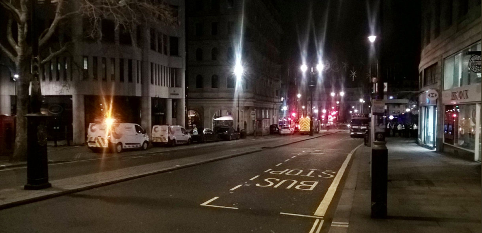 <em>High levels of natural gas were detected at the scene in Craven Street near Charing Cross station (PA)</em>