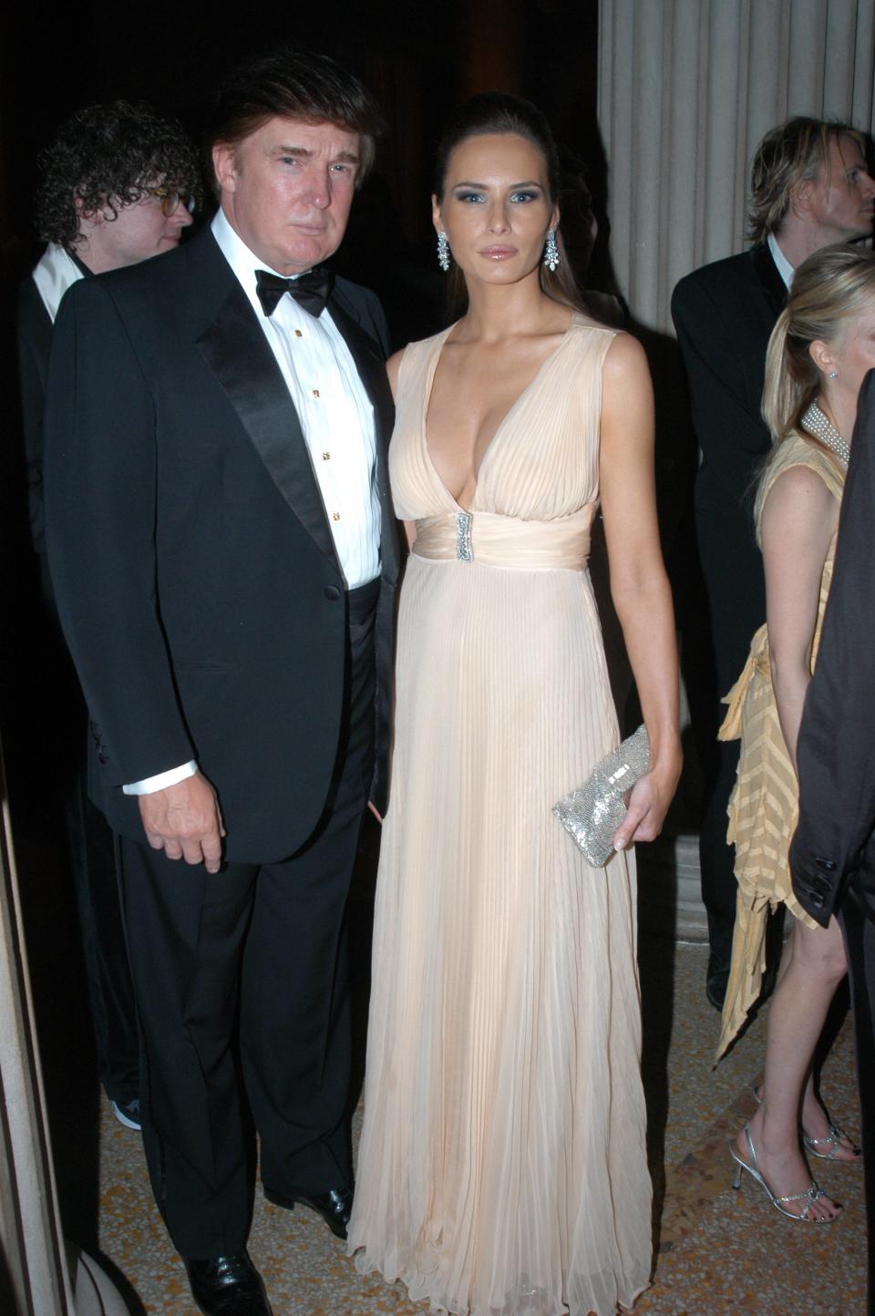Donald Trump and Melania at the Met Gala in 2003