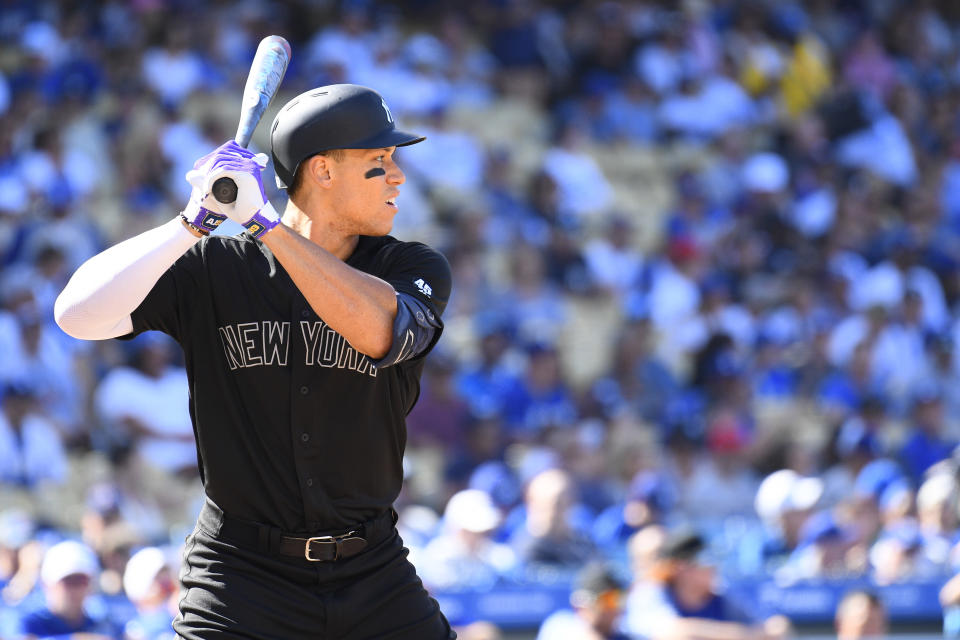 Aaron Judge and the Yankees remain No. 1 in the MLB Power Rankings. (Photo by Brian Rothmuller/Icon Sportswire via Getty Images)