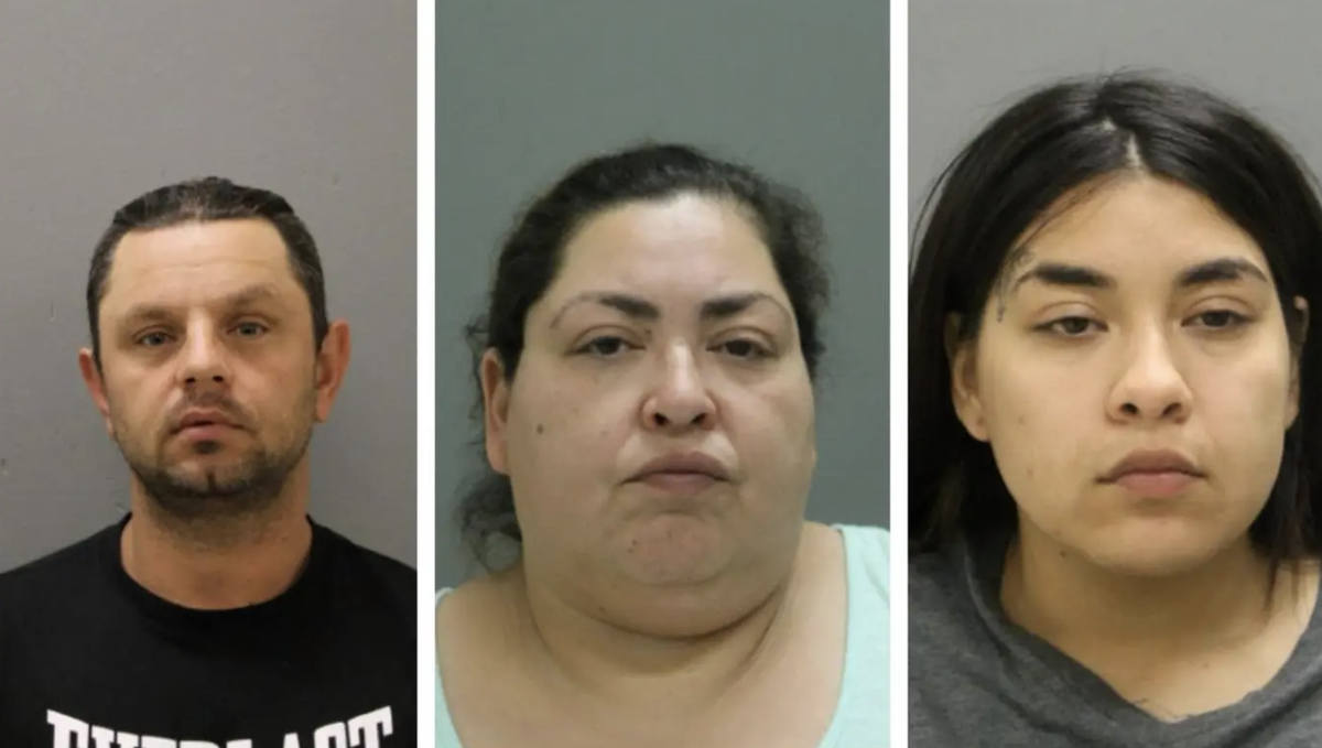 From L-R: Clarisa Figueroa’s boyfriend, Piotr Bobak,  Clarisa Figueroa, and Desiree Figueroa, 29