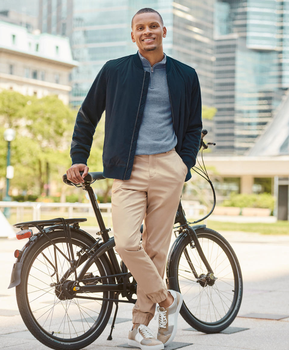 Andre De Grasse for RW&CO. men's fall workwear collection