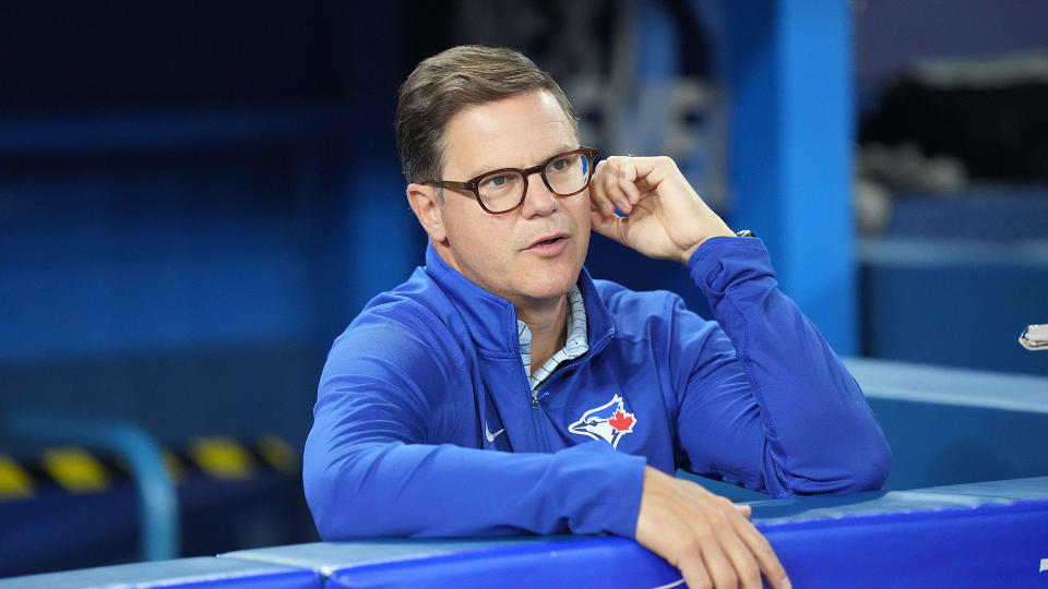 Blue Jays general manager Ross Atkins held his end-of-season media conference on Saturday. (Nick Turchiaro-USA TODAY Sports)