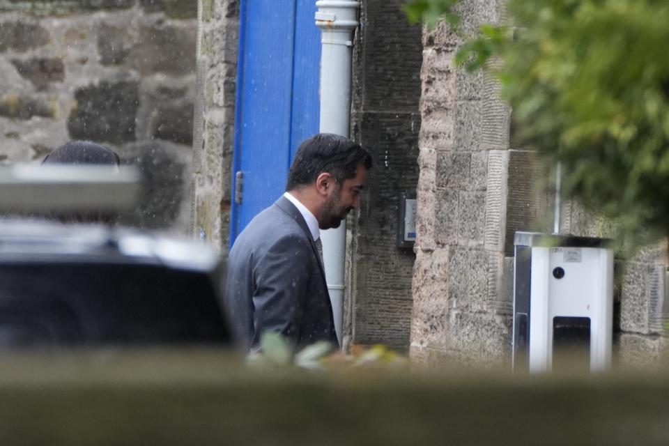 Humza Yousaf arrives at Bute House, Edinburgh, where he is set to resign as Scottish first minister at midday (Andrew Milligan/PA Wire)