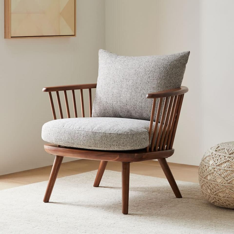 <p>westelm.com</p><p><a href="https://go.redirectingat.com?id=74968X1596630&url=https%3A%2F%2Fwww.westelm.com%2Fproducts%2Fjuniper-chair-h8843&sref=https%3A%2F%2Fwww.goodhousekeeping.com%2Flife%2Fmoney%2Fg40786289%2Flabor-day-home-furniture-sales-2022%2F" rel="nofollow noopener" target="_blank" data-ylk="slk:Shop Now" class="link ">Shop Now</a></p><p>West Elm has a dedicated fan base thanks to their mid-century modern furniture that stays true to the design roots of the bygone era. They also make great accent pieces if you're looking to add a trendy touch. During their sale, they are offering <a href="https://go.redirectingat.com?id=74968X1596630&url=https%3A%2F%2Fwww.westelm.com%2Fshop%2Foutdoor%2Fall-outdoor%2F%3Fcm_re%3Dtopbanner-_-promo-_-AllOutdoor&sref=https%3A%2F%2Fwww.goodhousekeeping.com%2Flife%2Fmoney%2Fg40786289%2Flabor-day-home-furniture-sales-2022%2F" rel="nofollow noopener" target="_blank" data-ylk="slk:50% off outdoor and garden furniture" class="link ">50% off outdoor and garden furniture</a>, <a href="https://go.redirectingat.com?id=74968X1596630&url=https%3A%2F%2Fwww.westelm.com%2Fshop%2Ffurniture%2Flimited-time-offer%2Bclearance%2Ball-furniture%2Fproductpricetype-m-sale-ff00080d1222272efe2020-2%2F&sref=https%3A%2F%2Fwww.goodhousekeeping.com%2Flife%2Fmoney%2Fg40786289%2Flabor-day-home-furniture-sales-2022%2F" rel="nofollow noopener" target="_blank" data-ylk="slk:up to 40% off ready-to-ship furniture" class="link ">up to 40% off ready-to-ship furniture</a> and additional discounts on a large stock of <a href="https://go.redirectingat.com?id=74968X1596630&url=https%3A%2F%2Fwww.westelm.com%2Fshop%2Fsale%2Fall-sale%2F%3Fcm_type%3Dgnav%26originsc%3Dsale&sref=https%3A%2F%2Fwww.goodhousekeeping.com%2Flife%2Fmoney%2Fg40786289%2Flabor-day-home-furniture-sales-2022%2F" rel="nofollow noopener" target="_blank" data-ylk="slk:clearance furniture and home decor" class="link ">clearance furniture and home decor</a>. </p><p><strong>Our favorite deal:</strong> Get 43%, or $300, off the best-selling Juniper Chair, a classic farmhouse-style wood chair with a spindle back and oversized padded cushions. </p>
