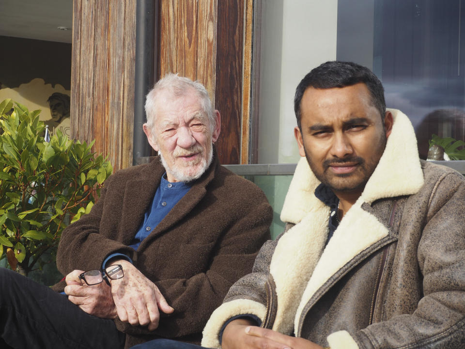 Amol Rajan with Sir Ian McKellen for Rajan Interviews Ian McKellen. (BBC)