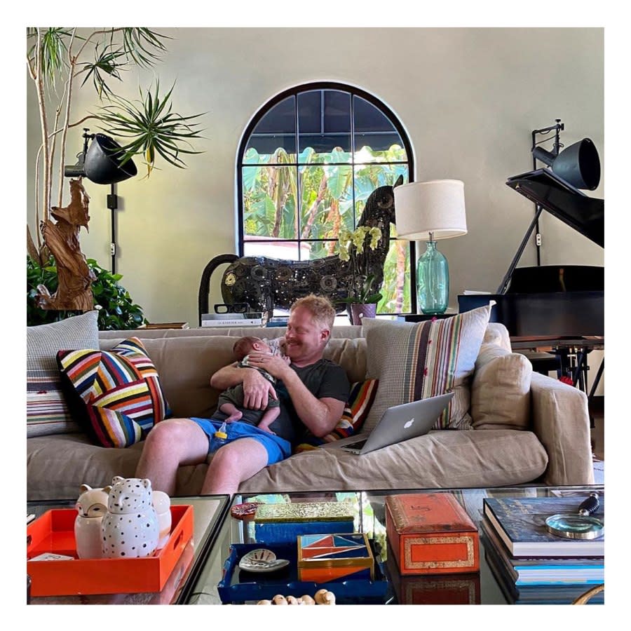 Jesse Tyler Ferguson Holding Son