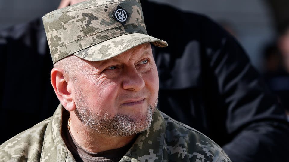 Commander-in-Chief of the Armed Forces of Ukraine Valery Zaluzhny during an event dedicated to Ukraine's Independence Day on August 24, 2023 in Kyiv, Ukraine. On August 24, Ukraine celebrates its 1991 declaration of independence from the USSR. - Yan Dobronosov/Global Images Ukraine/Getty Images