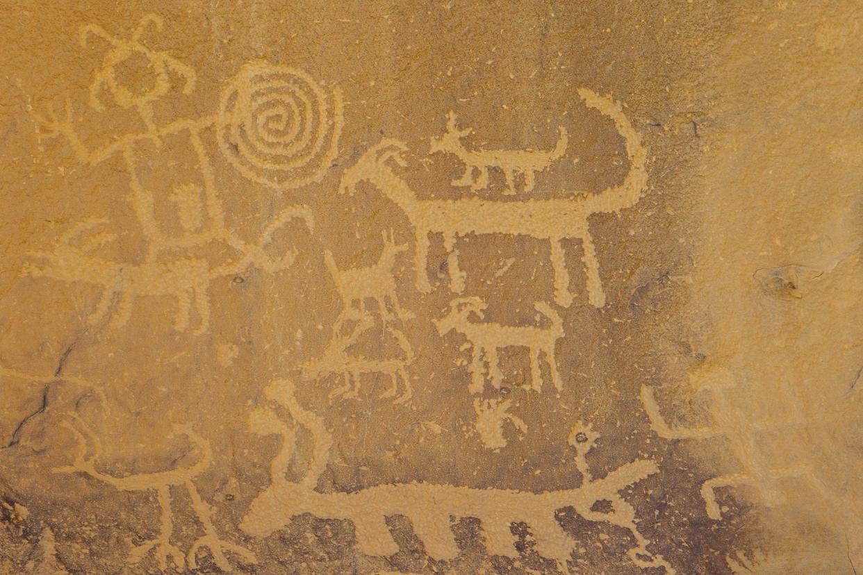 petroglyphs at Chaco Canyon National Historical Site, New Mexico