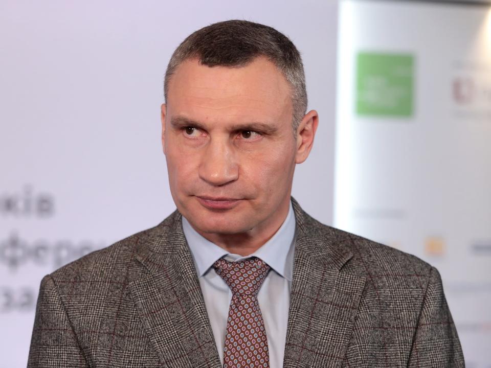 Kyiv city head Vitali Klitschko attends the Kyiv Security Forum 2021, Kyiv, capital of Ukraine.