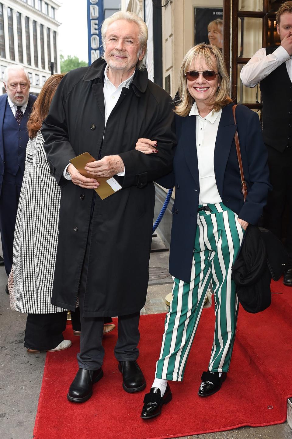 Twiggy and her husband Leigh Lawson attend the opening night of Nina Raine's 'Consent' at Harold Pinter Theatre on May 29, 2018 (Getty Images)