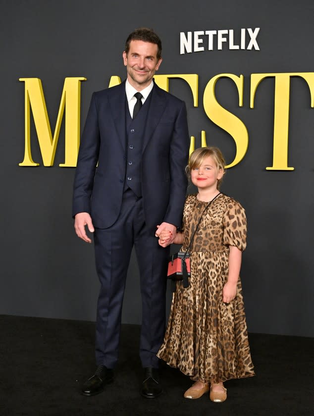 <p>Bradley Cooper & Daughter Lea Attend <em>Maestro</em> Premiere</p>