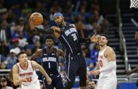 Nov 18, 2018; Orlando, FL, USA;Orlando Magic guard Terrence Ross (31) grabs the rebound against the New York Knicks during the second half at Amway Center. Mandatory Credit: Kim Klement-USA TODAY Sports