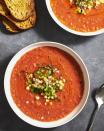 <p>Though we'll always love a classic, tomato-based <a href="https://www.delish.com/cooking/recipe-ideas/a27794655/easy-gazpacho-soup-recipe/" rel="nofollow noopener" target="_blank" data-ylk="slk:gazpacho;elm:context_link;itc:0;sec:content-canvas" class="link ">gazpacho</a>, the addition of <a href="https://www.delish.com/cooking/recipe-ideas/g2883/watermelon-recipes/" rel="nofollow noopener" target="_blank" data-ylk="slk:watermelon;elm:context_link;itc:0;sec:content-canvas" class="link ">watermelon</a> gives the soup a delicious subtle sweetness we can't get enough of. Full of juicy, bright fruits and veggies, this no-cook soup is equal parts satisfying and refreshing.</p><p>Get the <strong><a href="https://www.delish.com/cooking/recipe-ideas/a40007965/watermelon-gazpacho-recipe/" rel="nofollow noopener" target="_blank" data-ylk="slk:Watermelon Gazpacho recipe;elm:context_link;itc:0;sec:content-canvas" class="link ">Watermelon Gazpacho recipe</a></strong>.</p>