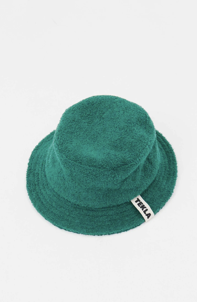 <p><a href="https://teklafabrics.com/bathroom/bucket-hat/hat-ivy" rel="nofollow noopener" target="_blank" data-ylk="slk:Shop Now;elm:context_link;itc:0;sec:content-canvas" class="link ">Shop Now</a></p><p>Bucket Hat</p><p>$80.00</p><p>teklafabrics.com</p>